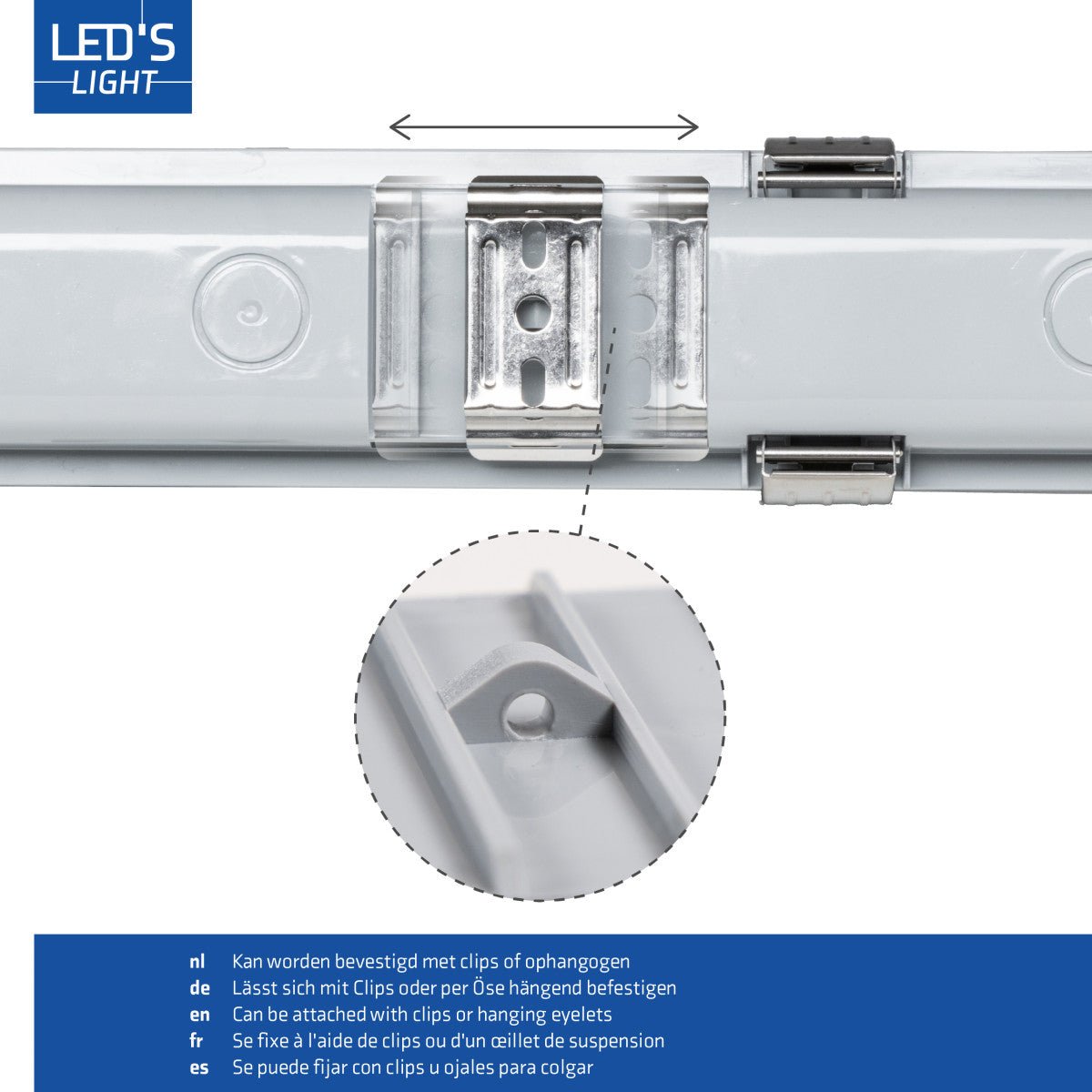 Comnox - LED TL armatuur 120 cm - Robuuste verlichting voor binnen en buiten - 6 pack