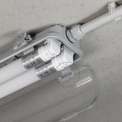 Comnox - LED's Light LED TL dubbel armatuur 120 cm - Efficiënte verlichting voor elke ruimte - Duurzame oplossing - 4320lm - LED TL - zwart