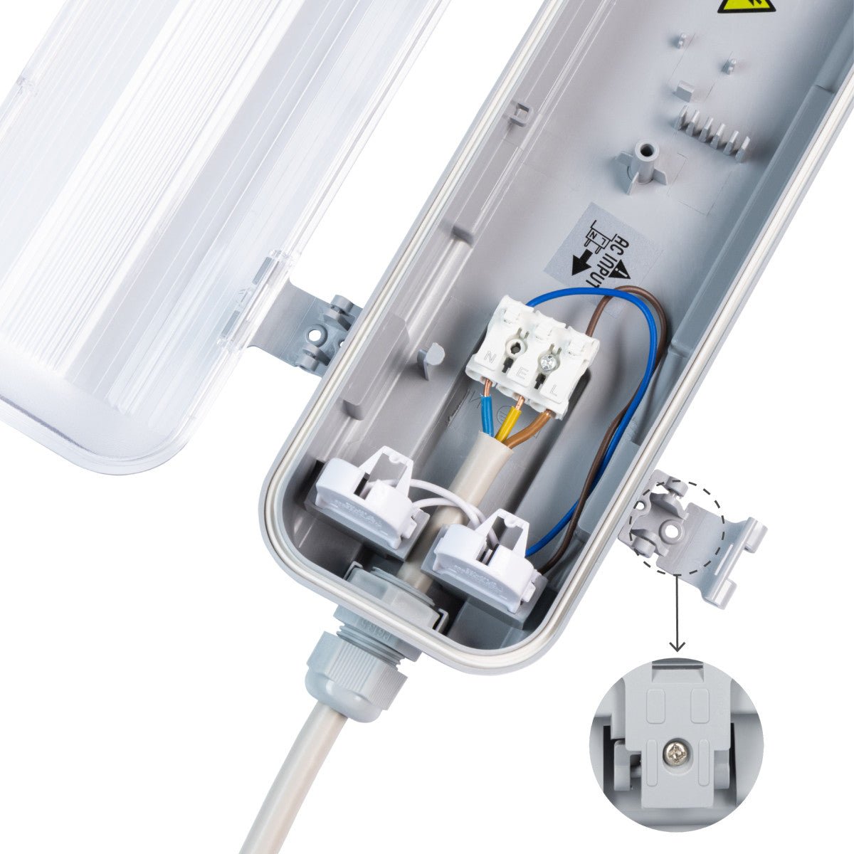Comnox - LED's Light LED TL dubbel armatuur 120 cm - Efficiënte verlichting voor elke ruimte - Duurzame oplossing - 4320lm - LED TL - zwart