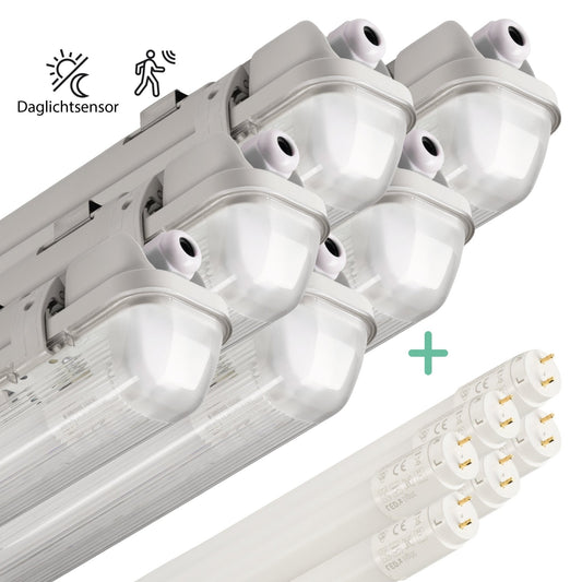 Comnox - Proventa LED TL armatuur met sensor - Waterdicht en slagvast - 6-pack