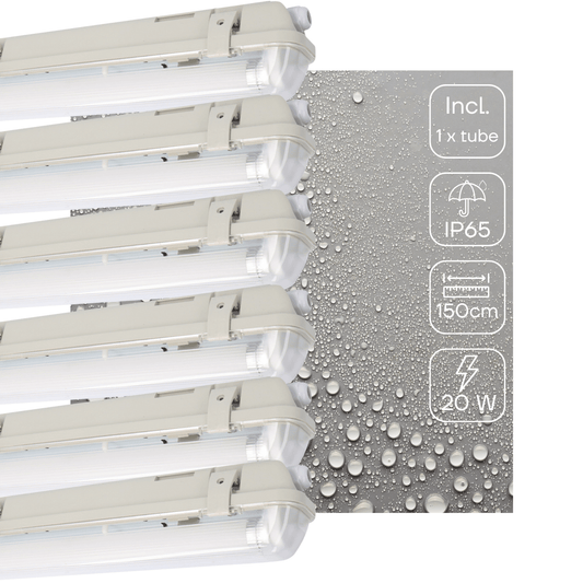 6 PACK - LED's Light LED TL lamp met sensor 150 cm - Bewegingssensor en nachtsensor - Waterdicht - 3100 lm