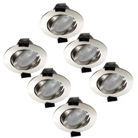 Comnox LED's Light PRO Inbouwspot - Dim-to-Warm & Spatwaterdicht - 6-pack RVS