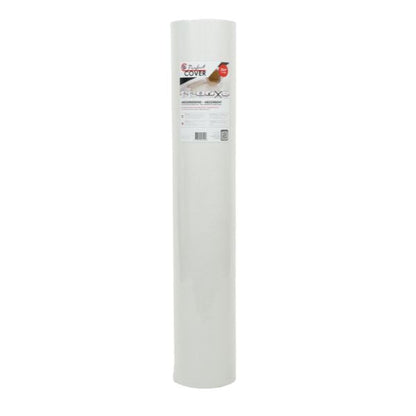 Een witte, opgerolde FlexiCover-afdekking van Standard Cover, geschikt voor decoratieve doeleinden. De rol heeft een duidelijk zichtbare etiket met productnaam en barcode.