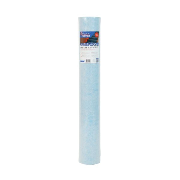 Lichtblauwe, zachte fleece deken in rol, geschikt voor honden en katten. Gebruik als warme dekking voor huisdieren in de winter.