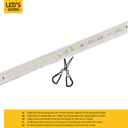 LED's Work LED Rope Lichtslang 50 meter bouwverlichting - Verlengbaar tot 100 meter - 40.000 lm