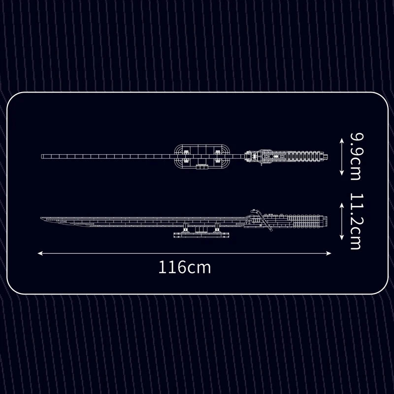 Comnox - Mould King - Darksaber Modelbouwset met LED-verlichting - 885 Stuks - 116 cm - Perfecte Displayset voor Star Plan Fans - Compatibel met LEGO - Gift Idea