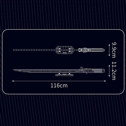 Comnox - Mould King - Darksaber Modelbouwset met LED-verlichting - 885 Stuks - 116 cm - Perfecte Displayset voor Star Plan Fans - Compatibel met LEGO - Gift Idea