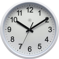 Comnox - Wandklok - Tijd voor Comfort - Veilig & Stijlvol - 25,5cm - Wit/Grijs - Wall Clock