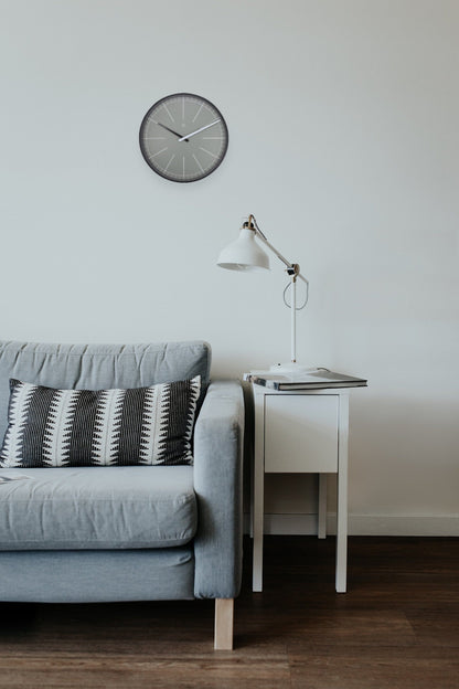 nXt Wandklok - Minimalistisch Design - 40 cm Grijs