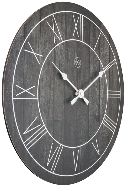 nXt Paul Wandklok - Klassiek Design met Houtprint - 40 cm