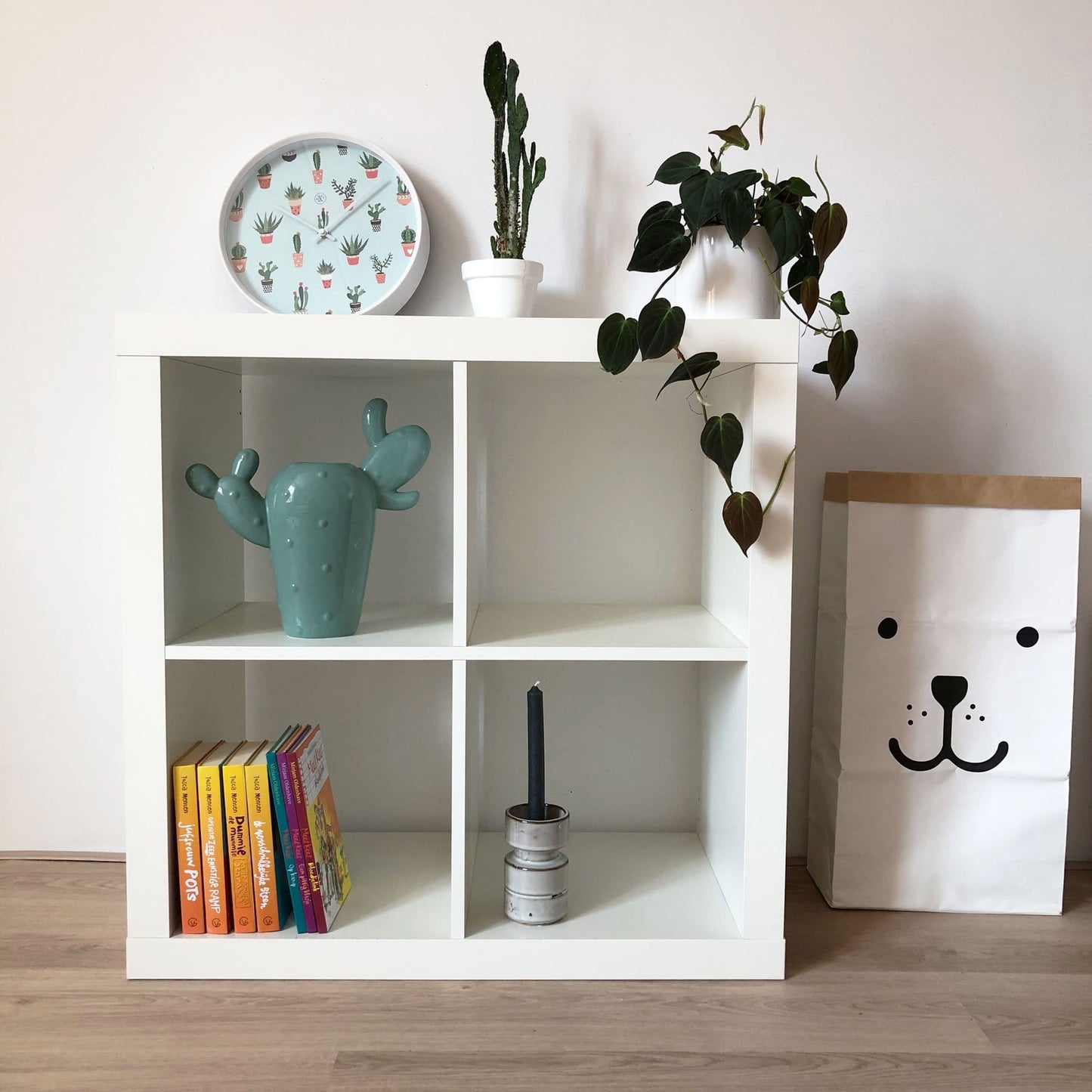 nXt Cactus Wandklok - Stille tijdweergave - 30 cm