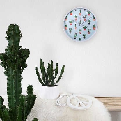 nXt Cactus Wandklok - Stille tijdweergave - 30 cm