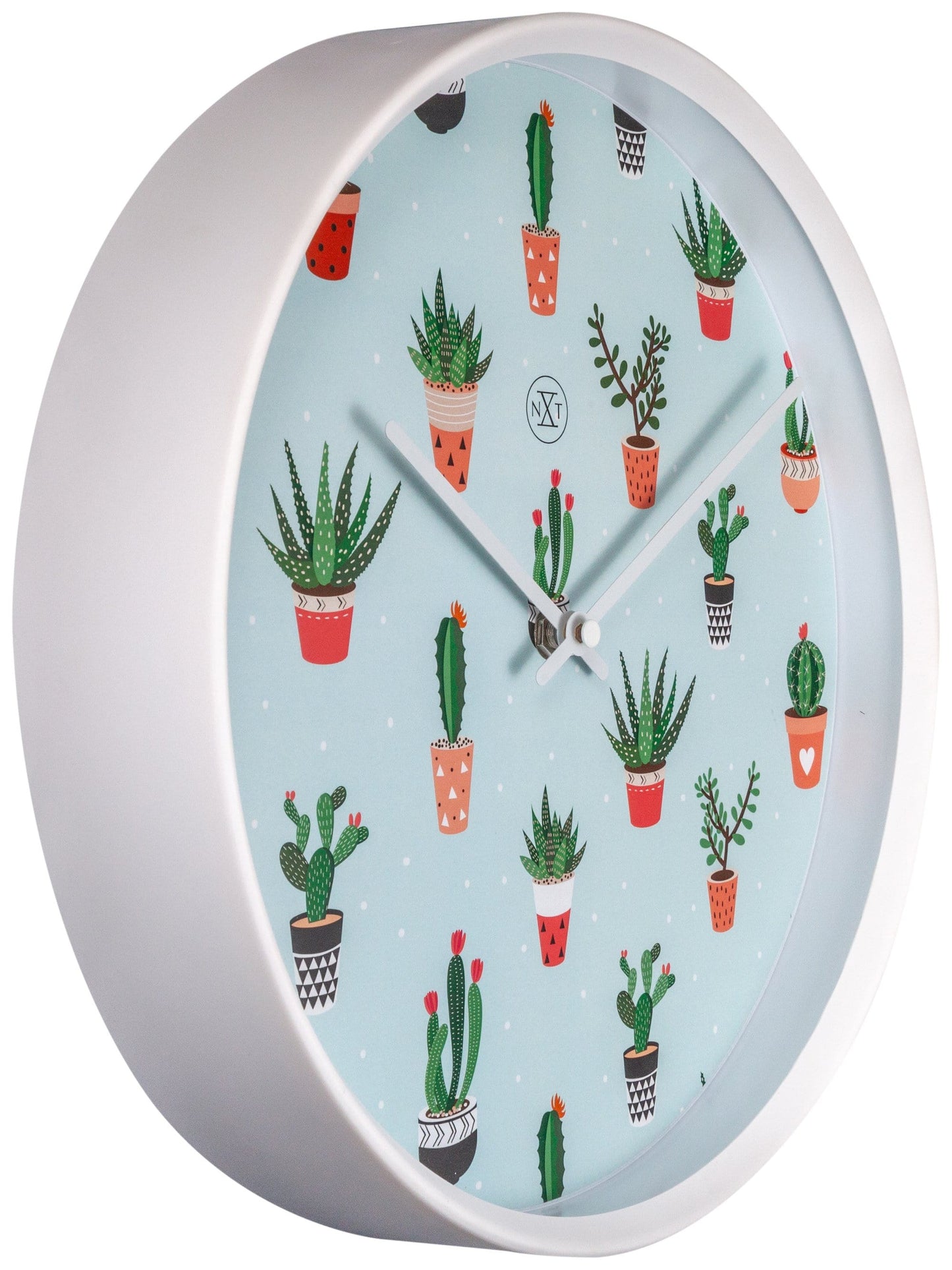 nXt Cactus Wandklok - Stille tijdweergave - 30 cm