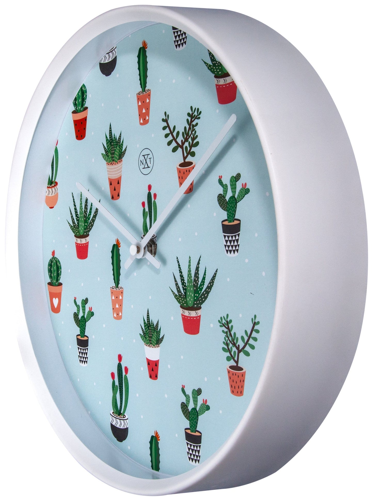 nXt Cactus Wandklok - Stille tijdweergave - 30 cm