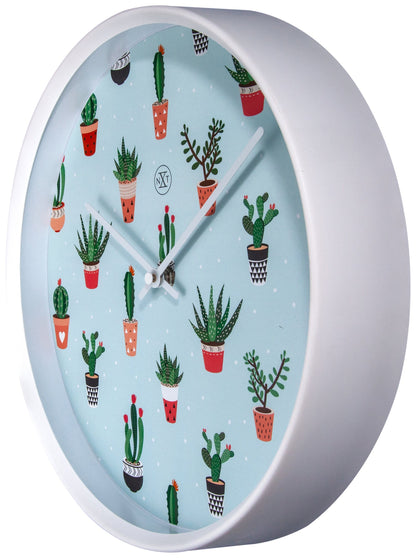 nXt Cactus Wandklok - Stille tijdweergave - 30 cm