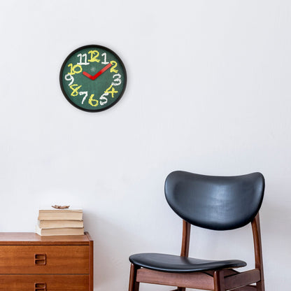 nXt Chalkboard Wandklok - Stil en Speels - 30cm Groen
