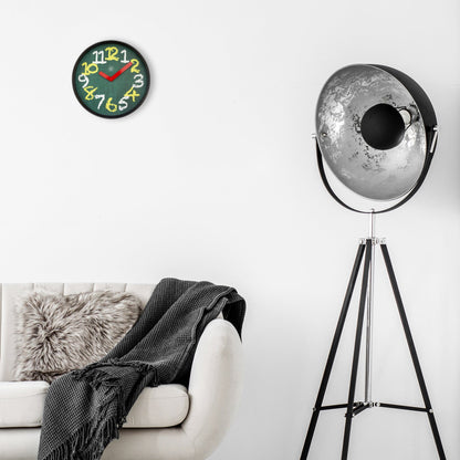 nXt Chalkboard Wandklok - Stil en Speels - 30cm Groen