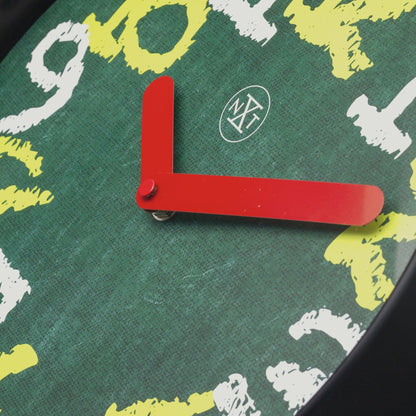 nXt Chalkboard Wandklok - Stil en Speels - 30cm Groen