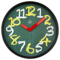 nXt Chalkboard Wandklok - Stil en Speels - 30cm Groen
