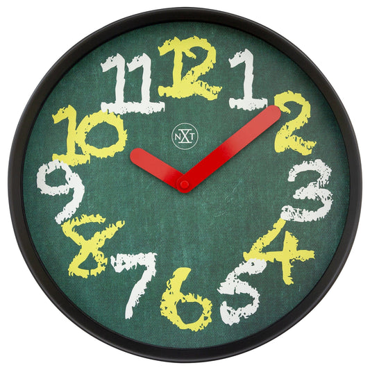 Comnox - nXt Chalkboard Wandklok - Stil en Speels - 30cm Groen