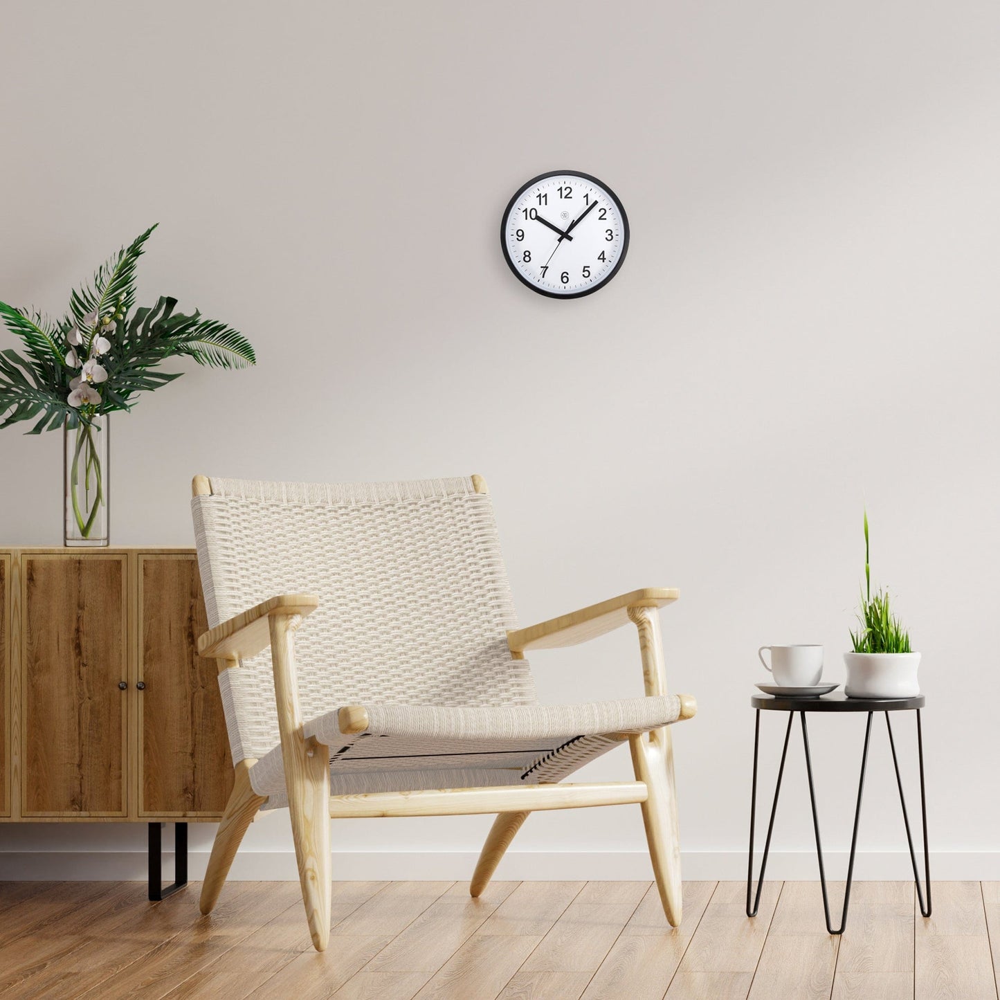 nXt Robust Wandklok - Stil en minimalistisch - 25,5 cm