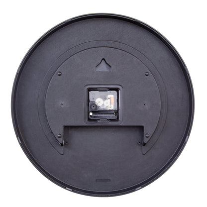 Wall Clock 35cm-Silent-Black/Multicolour-ABS- nXt 'Bit'