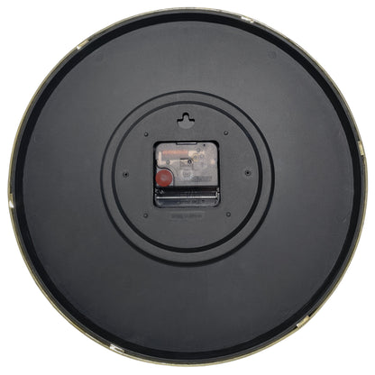 Comnox - Wall Clock Finesse - Stijlvolle tijdweergave zonder geluid - 30,5 cm diameter - Gouden rand - Glanzende afwerking