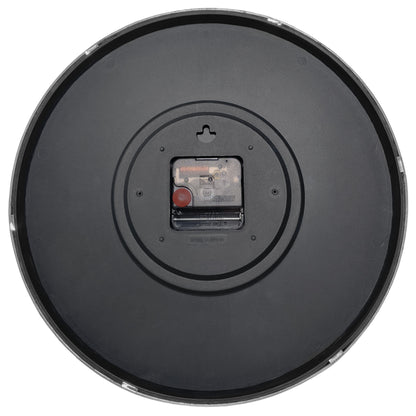 Comnox - Wall Clock Finesse - Stijlvolle tijdweergave zonder geluid - 30,5 cm diameter - Gouden rand - Glanzende afwerking