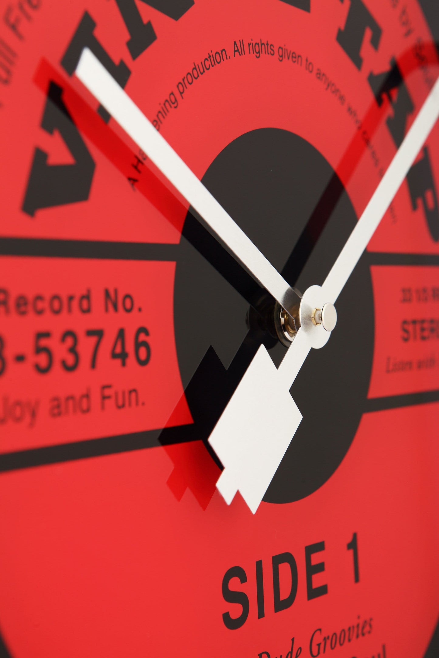 NeXtime Vinyl Tap - Retro Wandklok met LP Design - 43 cm Glas