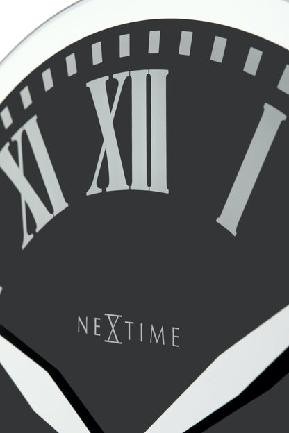 NeXtime Romana - Elegante wandklok met pendel - Glas & Metaal