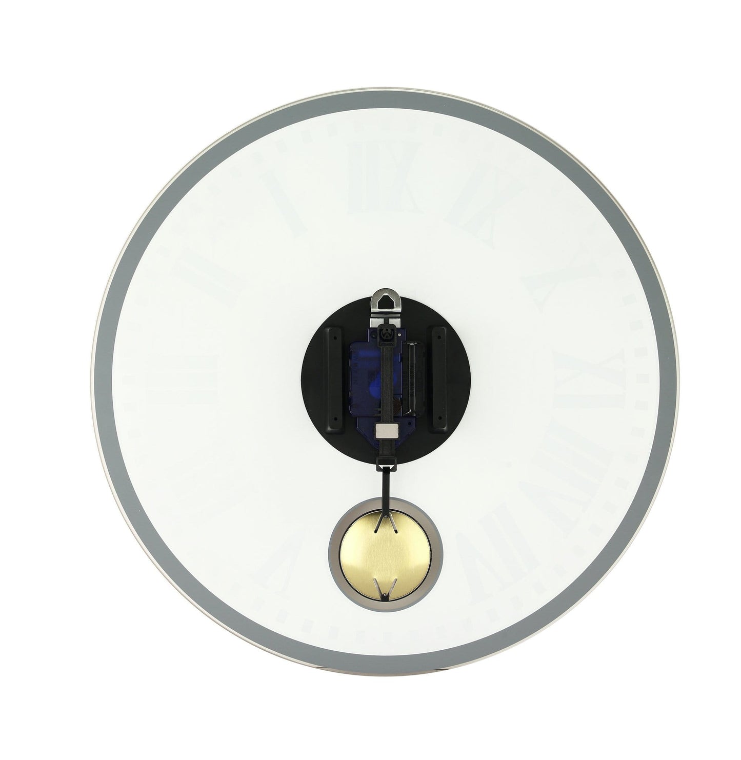 NeXtime Romana - Elegante wandklok met pendel - Glas & Metaal