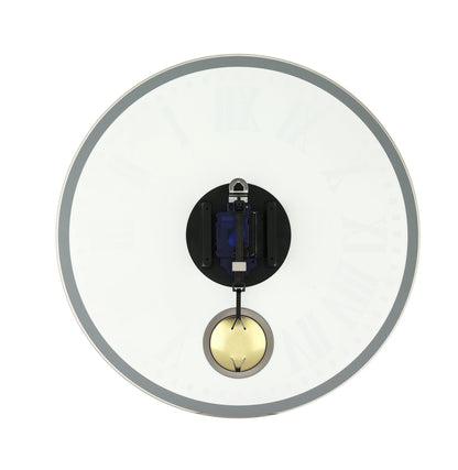 NeXtime Romana - Elegante wandklok met pendel - Glas & Metaal