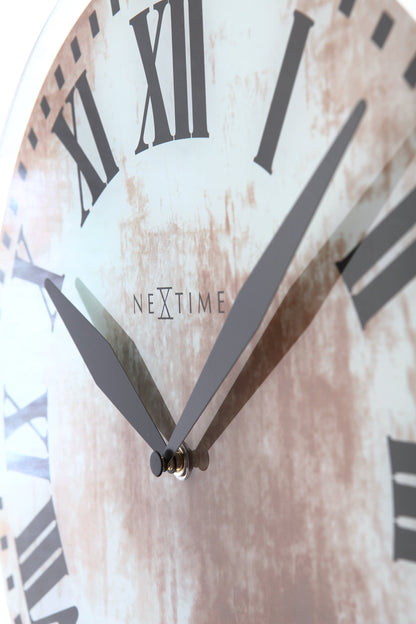 NeXtime Romana - Elegante wandklok met pendel - Glas & Metaal