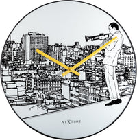 Comnox - NeXtime Trumpet City - Artistiek Design - 40 cm Glas & Metaal