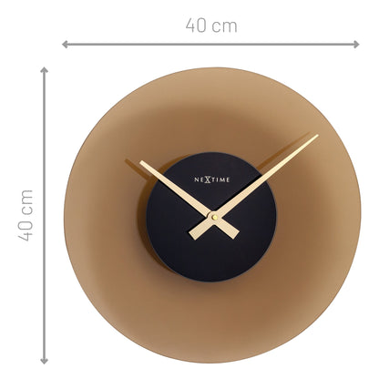 NeXtime Float - Stille design wandklok - 40 cm Glas