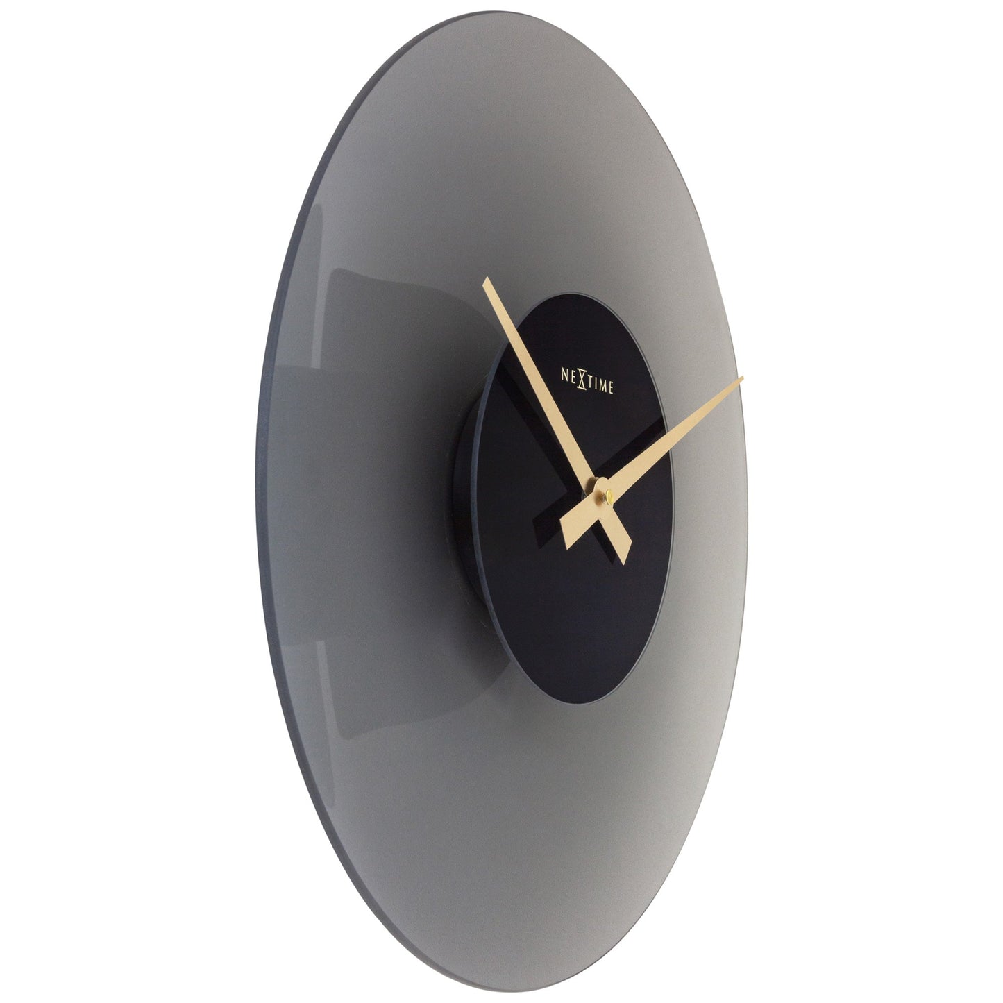 NeXtime Float - Stille design wandklok - 40 cm Glas