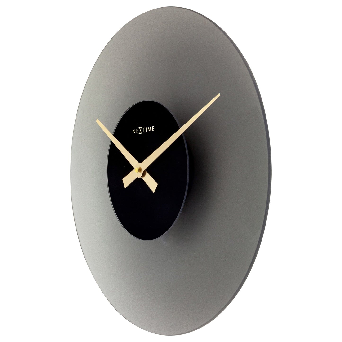NeXtime Float - Stille design wandklok - 40 cm Glas