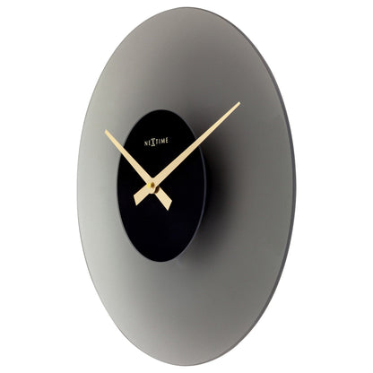 NeXtime Float - Stille design wandklok - 40 cm Glas