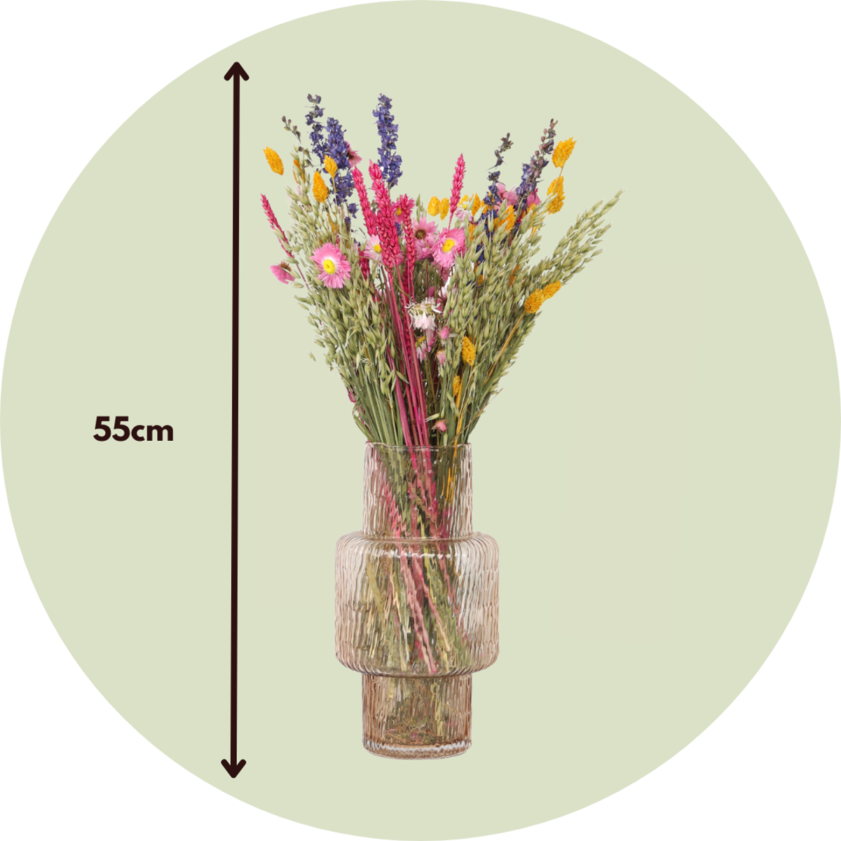 Boeket 'Trendy Vibrant' - Droogbloemen
