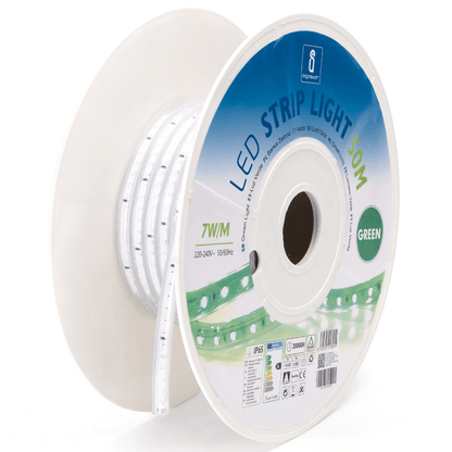 Comnox - Lichtslang Groen 50m – Intensief groen licht – 120 LEDs per meter – 7W/m – IP65 – Combinatie van sfeer en energiezuinigheid – Groen