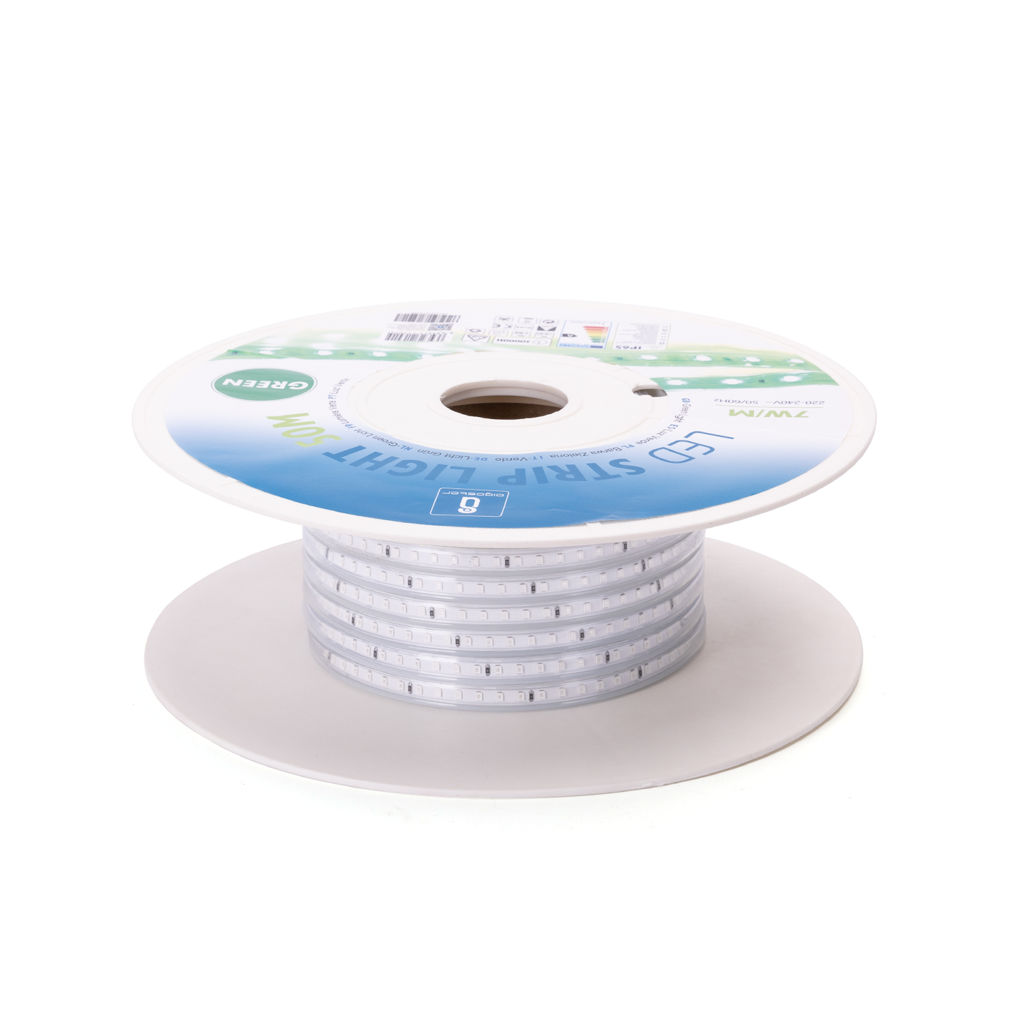 Comnox - Lichtslang Groen 50m – Intensief groen licht – 120 LEDs per meter – 7W/m – IP65 – Combinatie van sfeer en energiezuinigheid – Groen