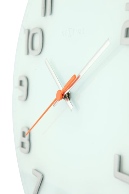 NeXtime Classy Round - Stijlvol en Stil - Glas & Metaal 30 cm