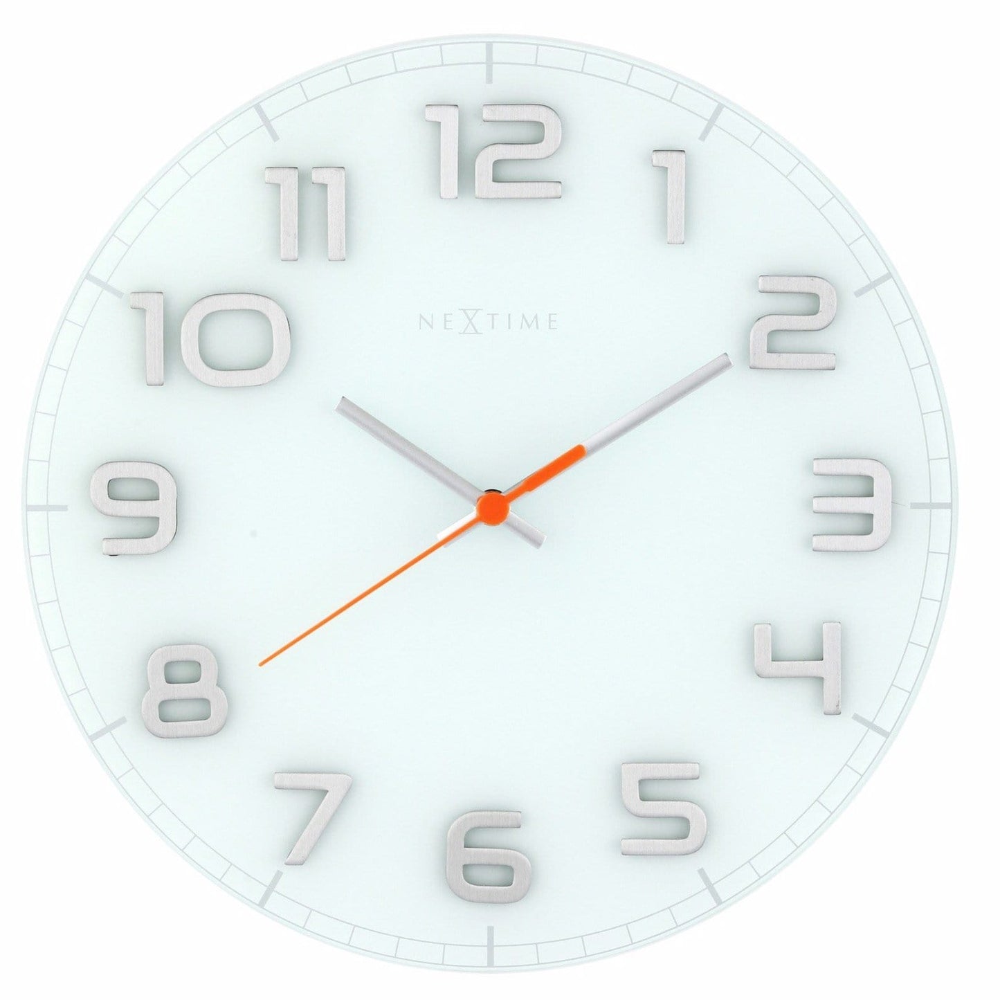 NeXtime Classy Round - Stijlvol en Stil - Glas & Metaal 30 cm