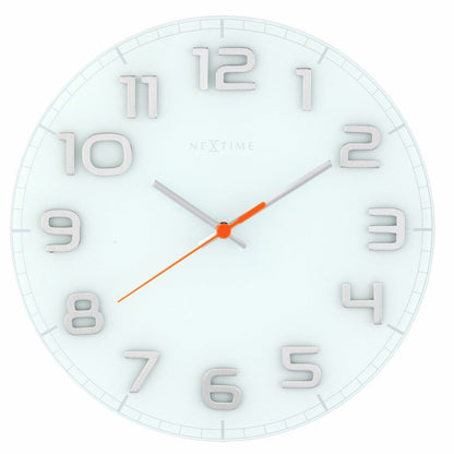 NeXtime Classy Round - Stijlvol en Stil - Glas & Metaal 30 cm