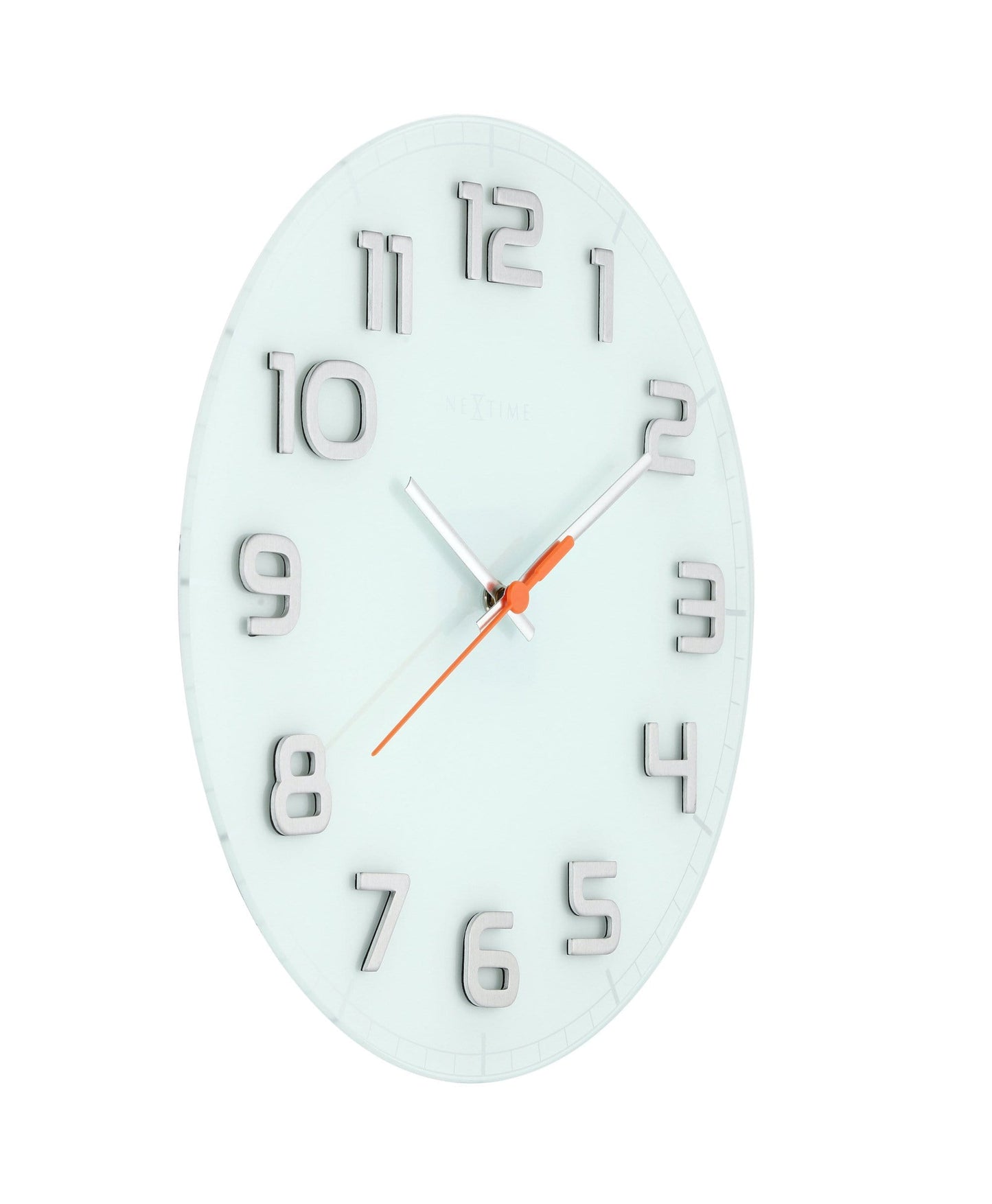 NeXtime Classy Round - Stijlvol en Stil - Glas & Metaal 30 cm