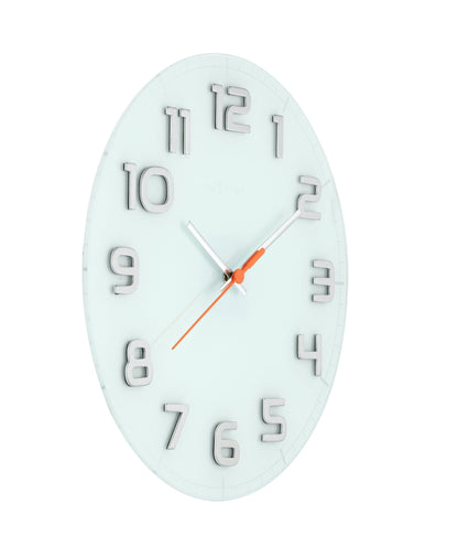 NeXtime Classy Round - Stijlvol en Stil - Glas & Metaal 30 cm