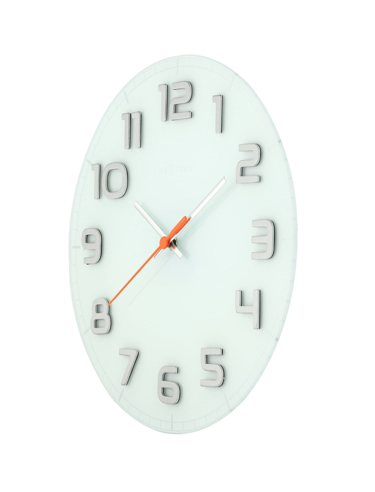 NeXtime Classy Round - Stijlvol en Stil - Glas & Metaal 30 cm
