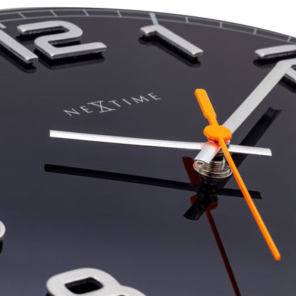 NeXtime Classy Round - Stijlvol en Stil - Glas & Metaal 30 cm