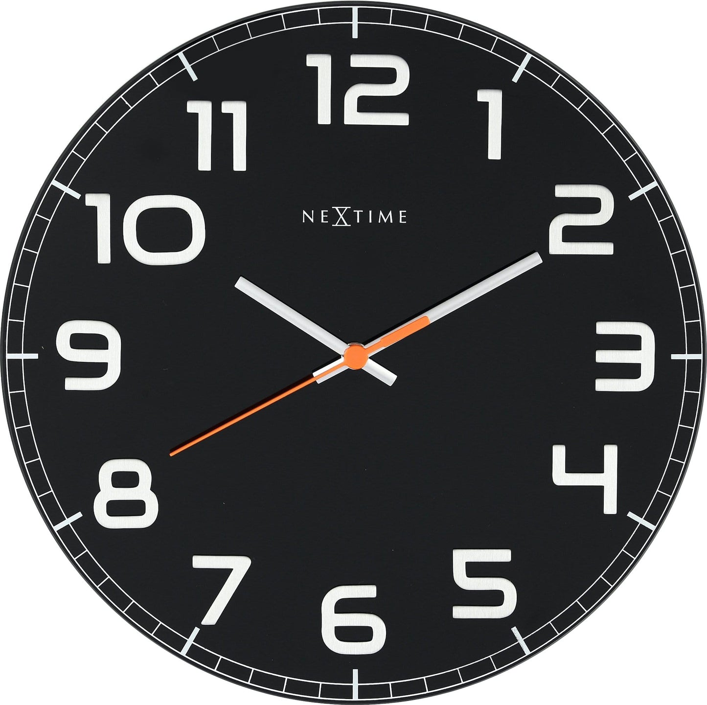 NeXtime Classy Round - Stijlvol en Stil - Glas & Metaal 30 cm