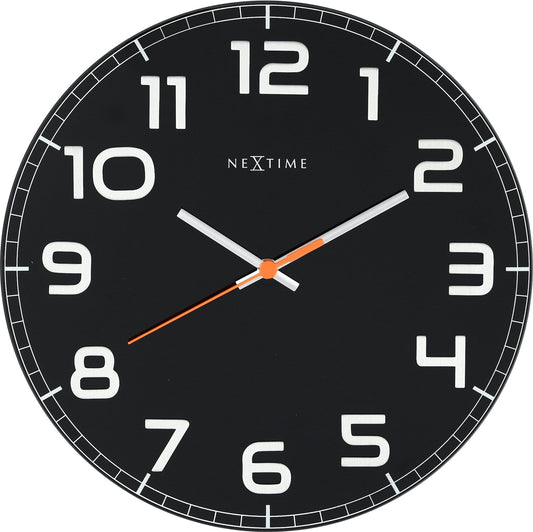 Comnox - NeXtime Classy Round - Stijlvol en Stil - Glas & Metaal 30 cm